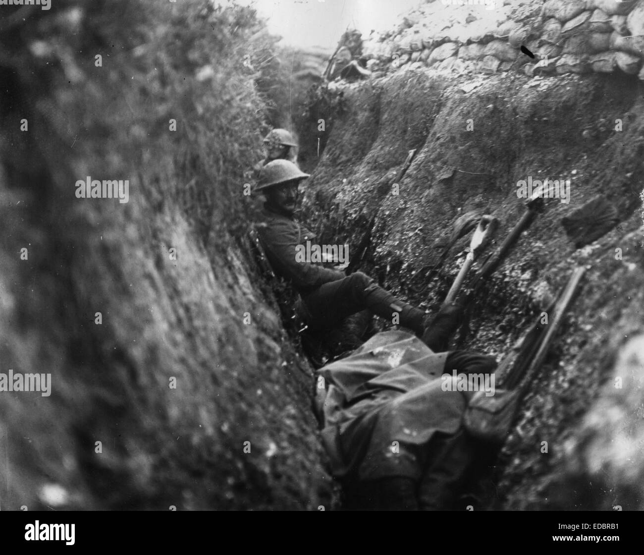 Le Truppe in attesa di anticipo su Beaumont Hamel. Foto Stock