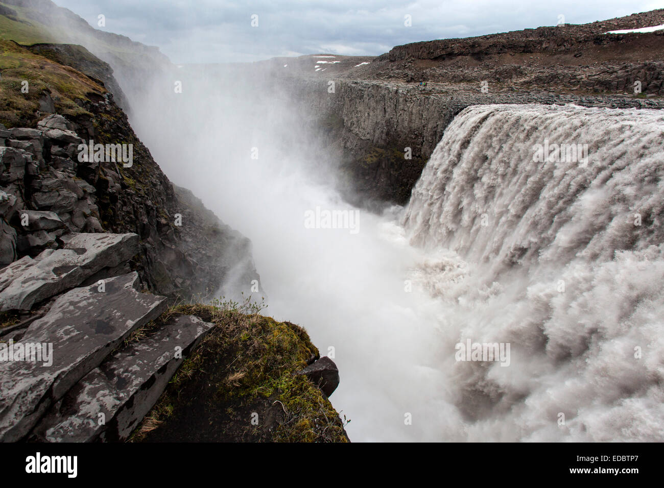 Cascata, spray, Dettifoss, Islanda Foto Stock