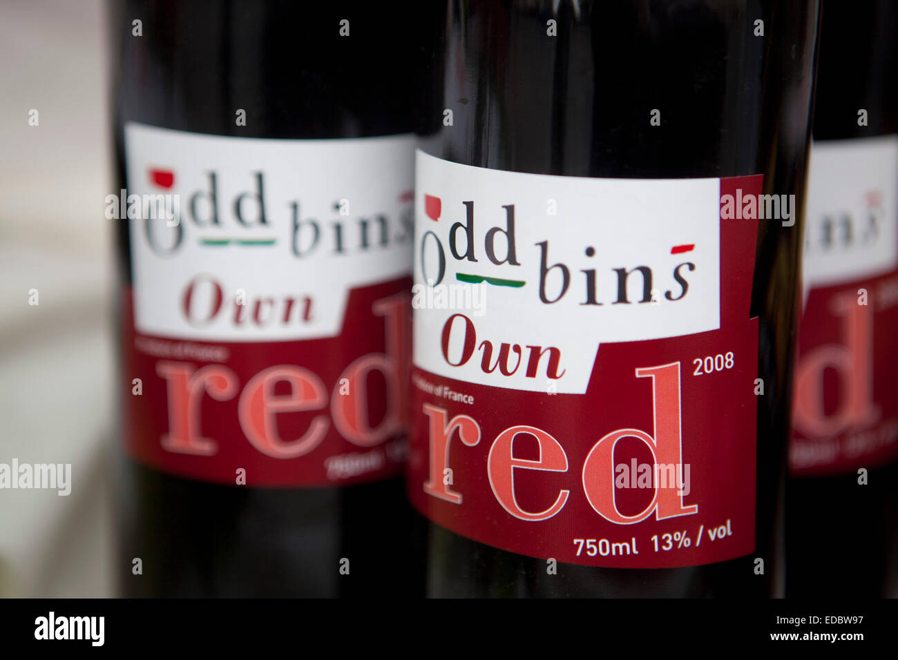 Oddbins proprio marchio di vino rosso. Foto Stock