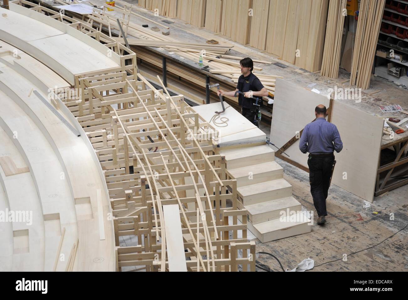 Milano (Italia), Workplace per la scenografia del teatro Alla Scala nella ex sito industriale Ansaldo Foto Stock