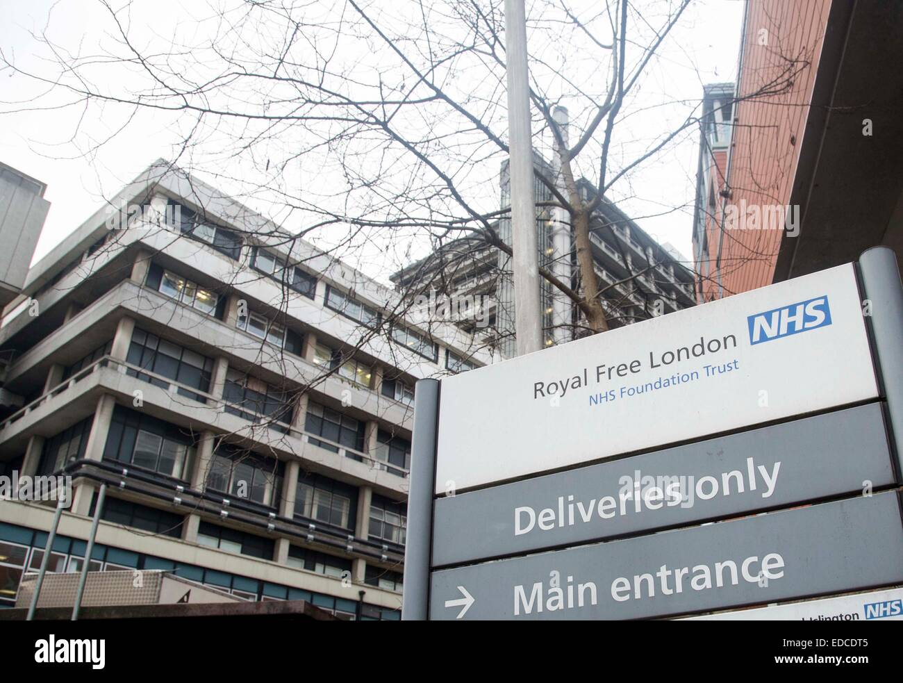 Il Royal Free Hospital di Londra dove il virus di Ebola unità di isolamento è alloggiato Foto Stock