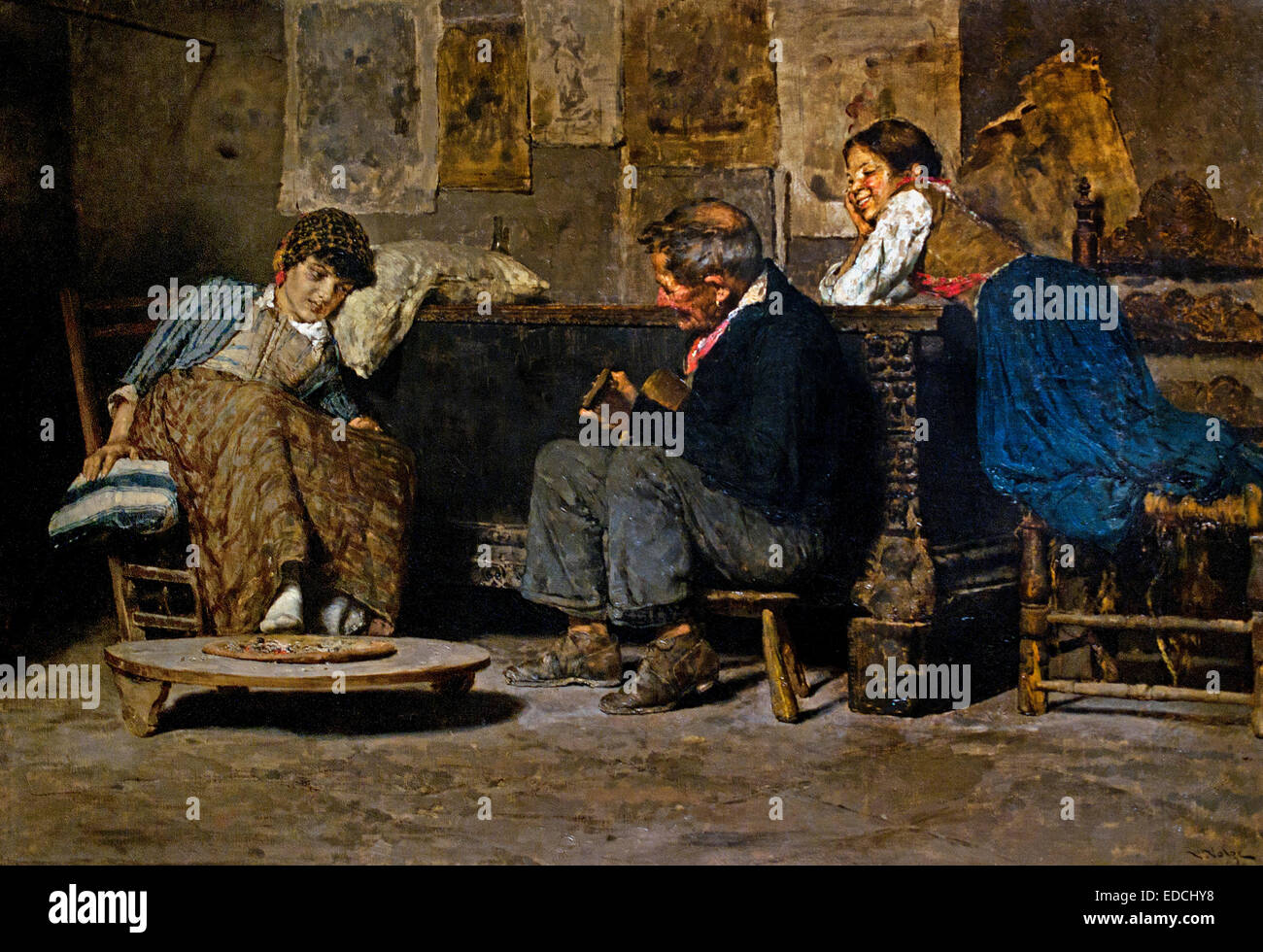 Un allegro brano 1882 Vincenzo Volpe 1855 - 1929 Italia Italiano Foto Stock