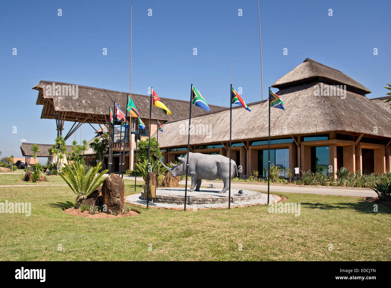 Nelspruit Mpumalanga airport terminal. serve i viaggiatori al famoso Parco Nazionale Kruger Foto Stock