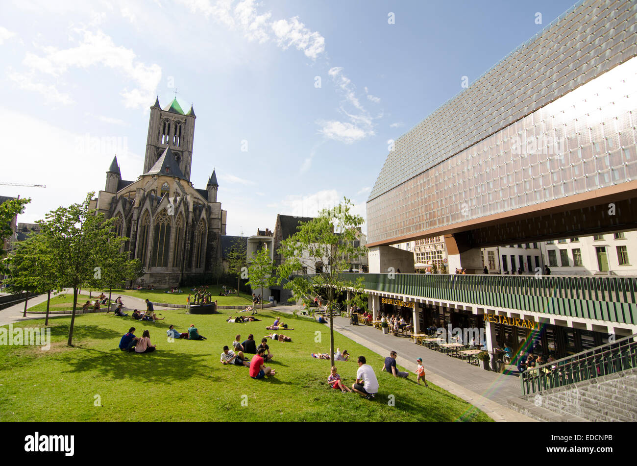 Il verde dal mercato Hall di Gand Foto Stock