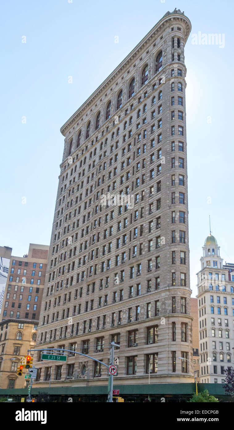 Il Flatiron Building di New York City. Foto Stock