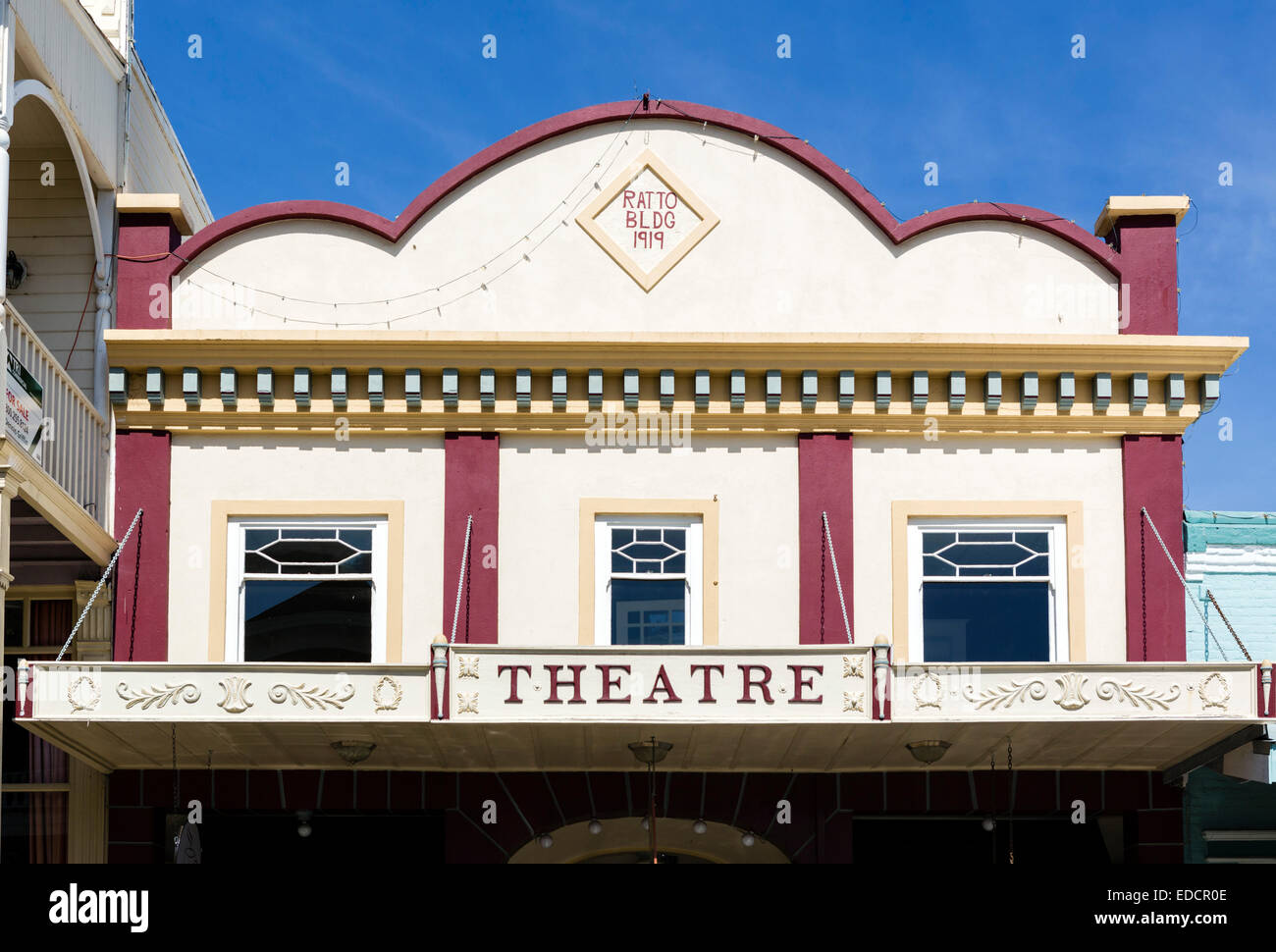 Teatro sulla strada principale del vecchio Gold città mineraria di sutter creek, la contea di Amador, Southern Gold Country, CALIFORNIA, STATI UNITI D'AMERICA Foto Stock