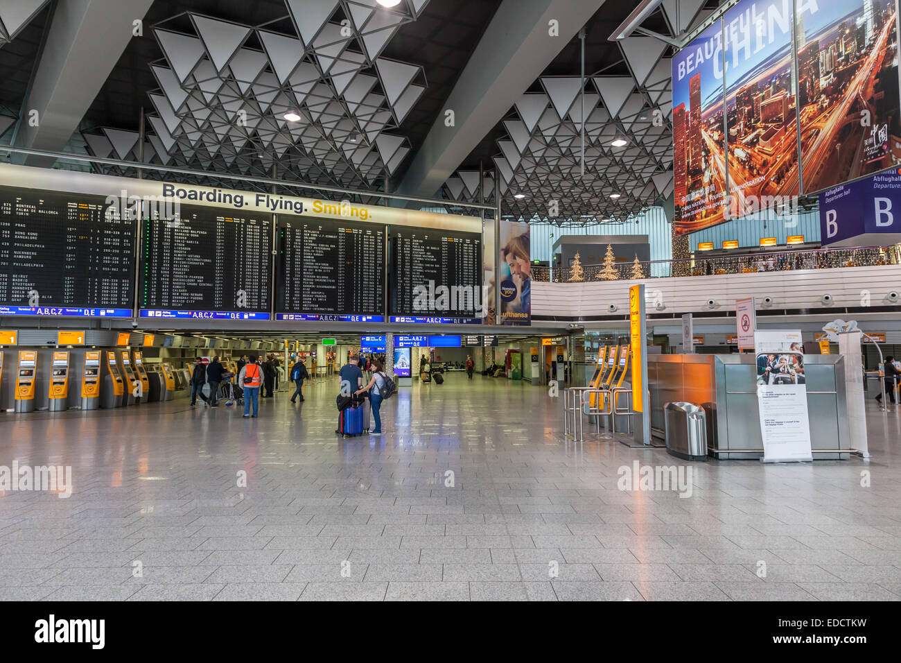 Interno del l'Aeroporto Internazionale di Francoforte Foto Stock