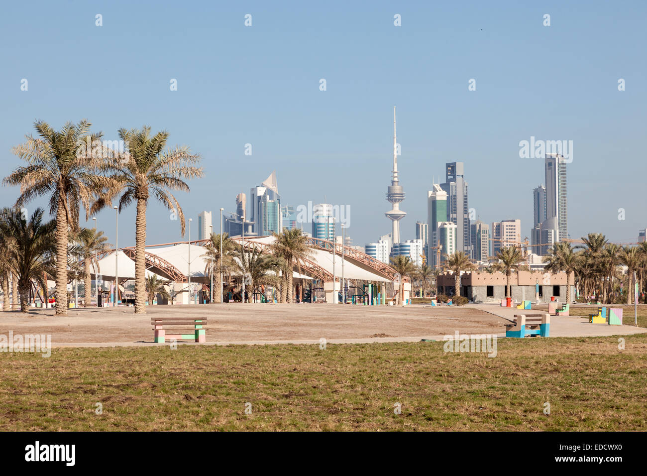 Kuwait City skyline, Medio Oriente Foto Stock