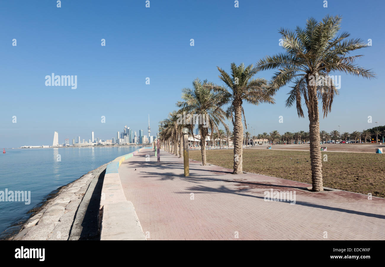 Corniche in Kuwait City, Medio Oriente Foto Stock