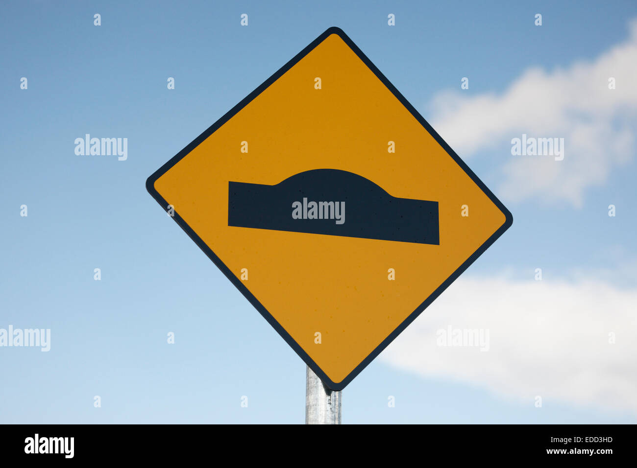 Segnale di avvertimento bump in Road, Irlanda Foto Stock