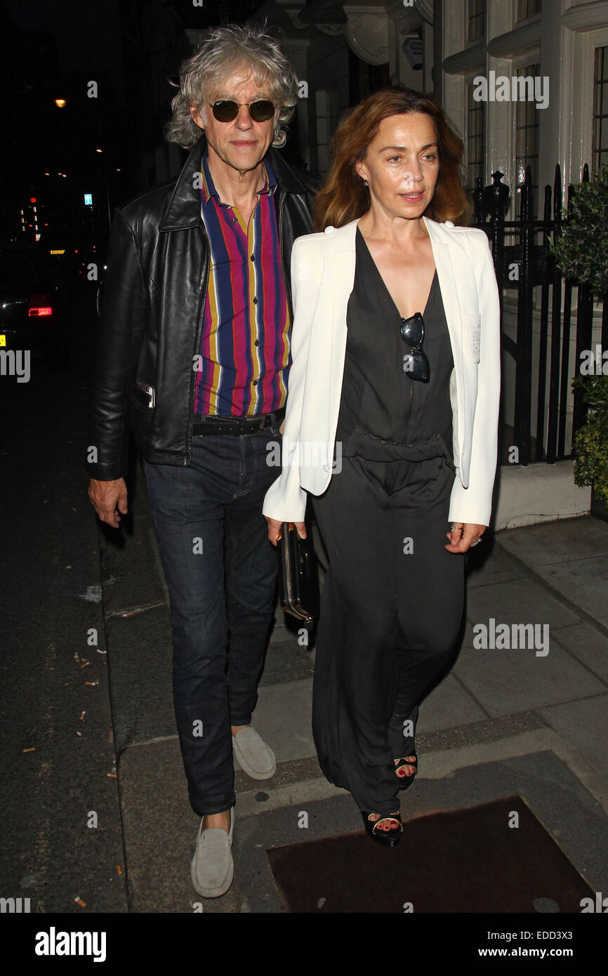 Tracey Emin Festa di Compleanno tenutasi in corrispondenza dei contrassegni Club in Mayfair offre: Bob Geldof dove: Londra, Regno Unito quando: 04 Lug 2014 Foto Stock