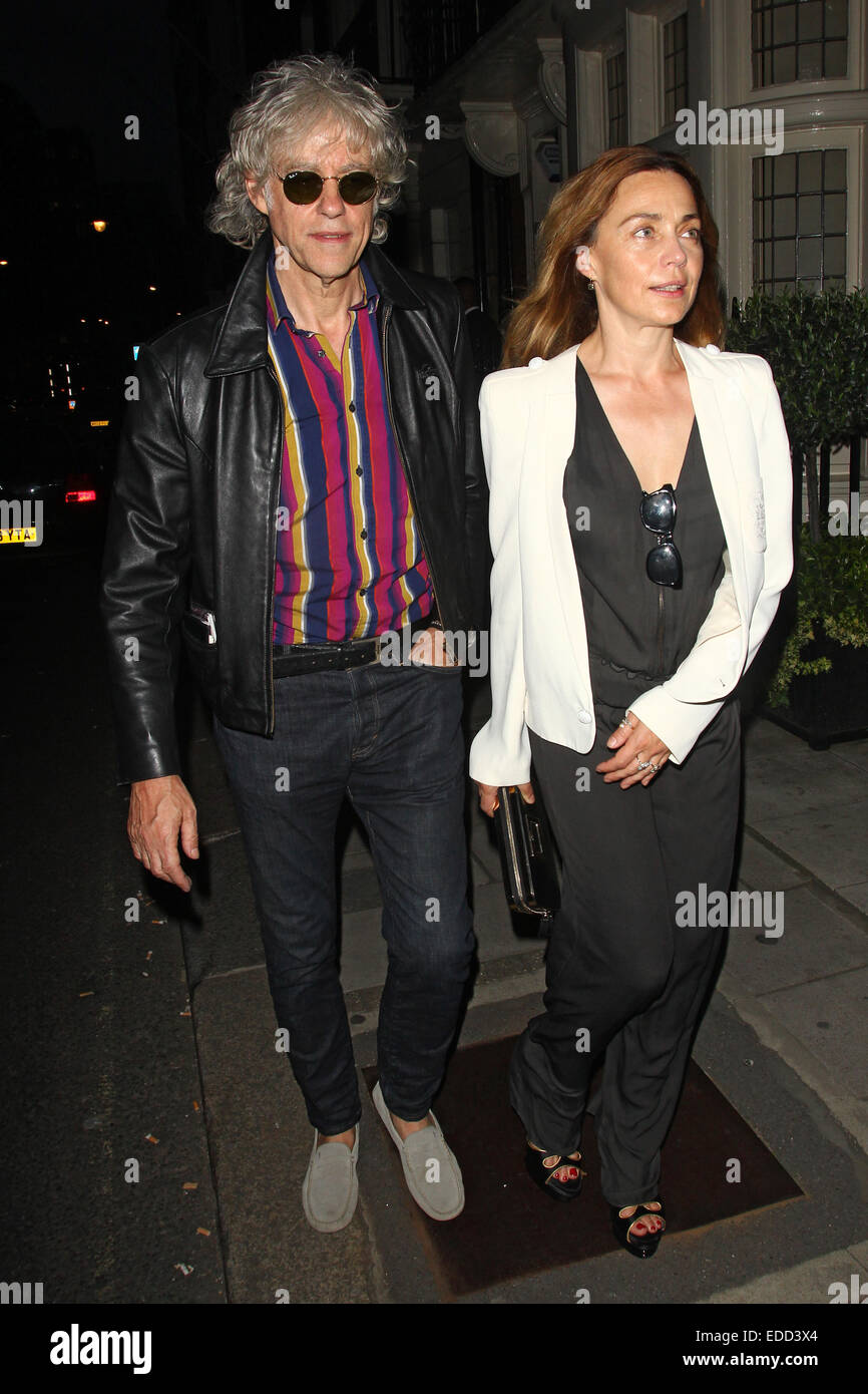 Tracey Emin Festa di Compleanno tenutasi in corrispondenza dei contrassegni Club in Mayfair offre: Bob Geldof dove: Londra, Regno Unito quando: 04 Lug 2014 Foto Stock