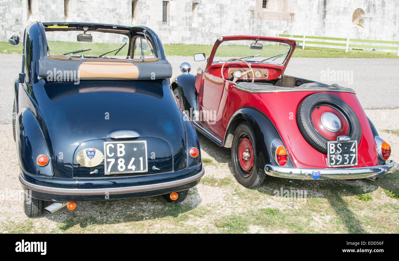 VERONA, Italia - 27 settembre: Topolino auto. Topolino Automobile Club Italia organizza un incontro sul Lago di Garda Domenica, 27 Settembre Foto Stock