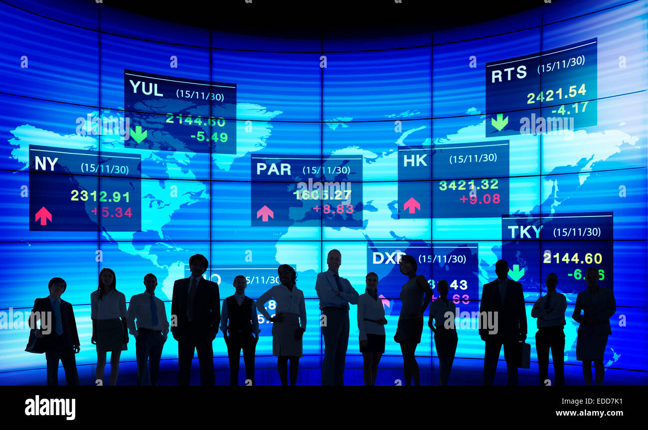 La gente di affari Stock Exchange Concept Foto Stock