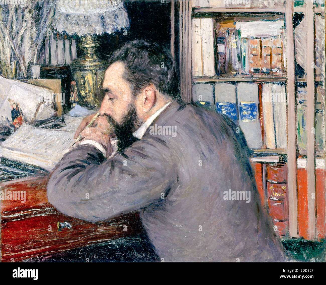 Gustave Caillebotte, Henri Cordier 1883 olio su tela. Musee d'Orsay, Parigi, Francia. Foto Stock