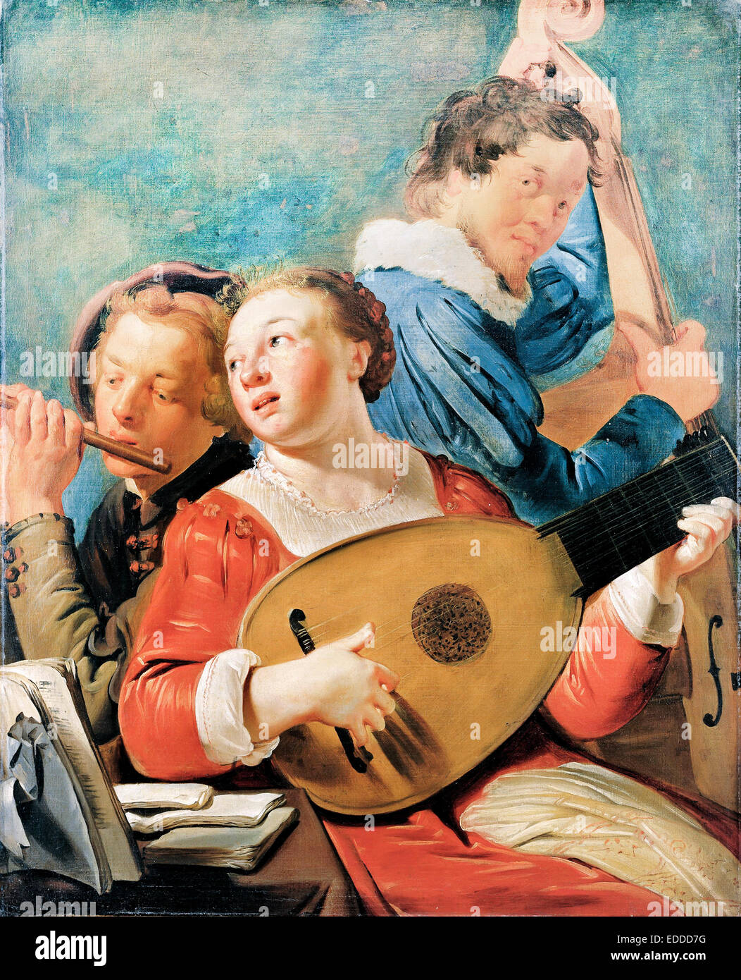 Pieter Fransz de Grebber, musicisti 1620-1623 Olio su tela. Museo delle Belle Arti di Bilbao, Bilbao, Spagna. Foto Stock