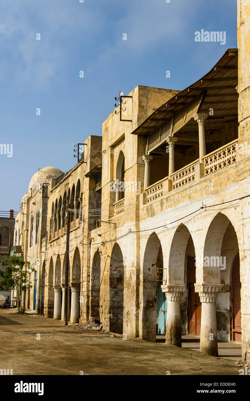 I colonnati, Massaua, in Eritrea Foto Stock