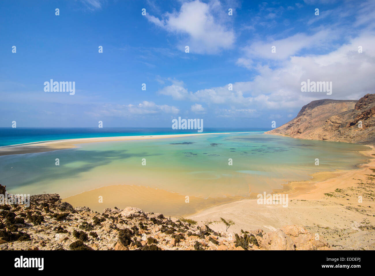 Laguna Detwah, vicino Qalansia e Socotra, Yemen Foto Stock