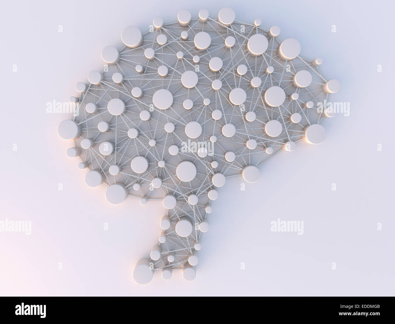 3D rendering, Sinapsi nel cervello connectiona di formatura Foto Stock