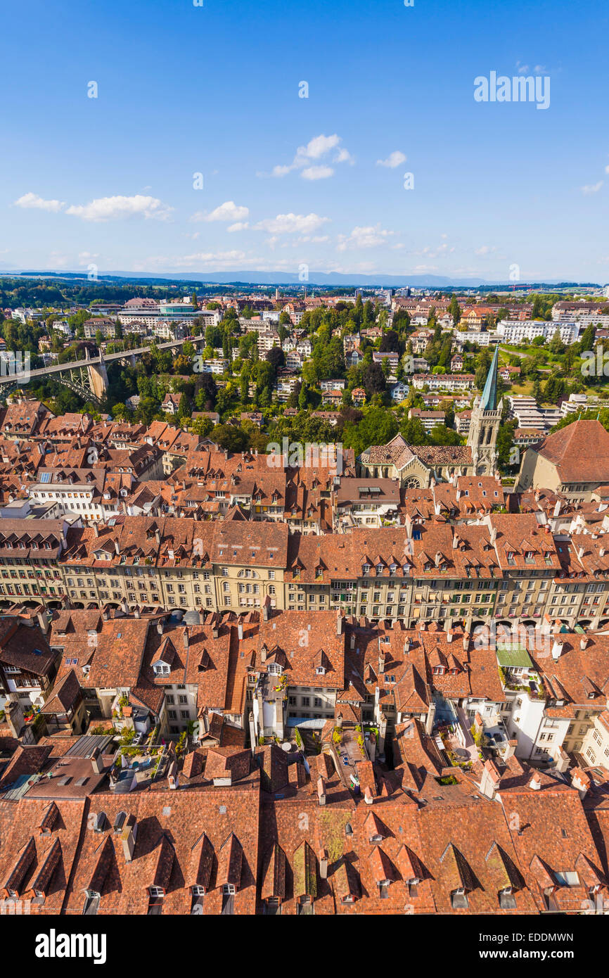 La Svizzera, Berna, città vecchia, cityscape dal Minster Foto Stock