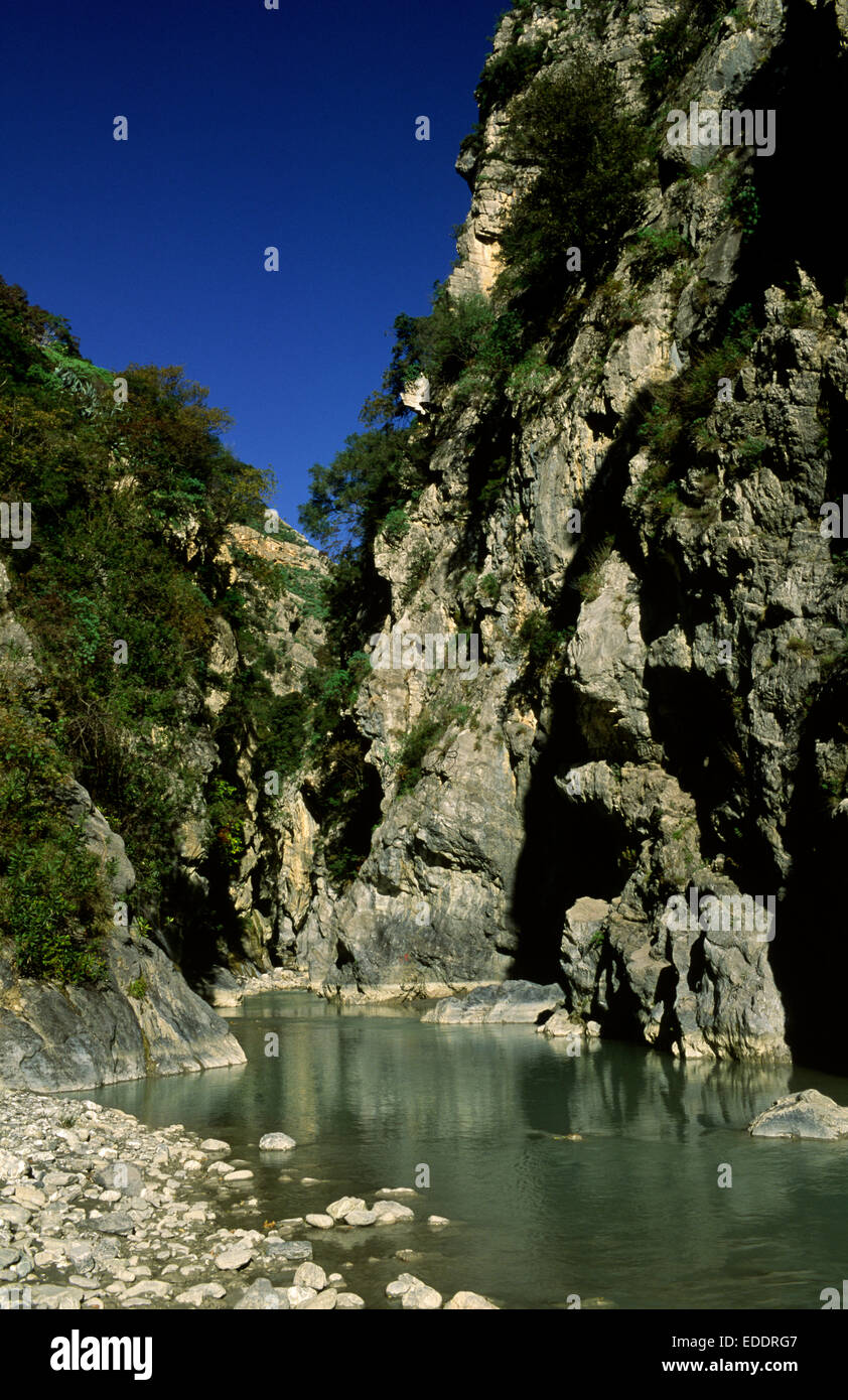 Italia, Calabria, Parco Nazionale del Pollino, Gole di Raganello Foto Stock