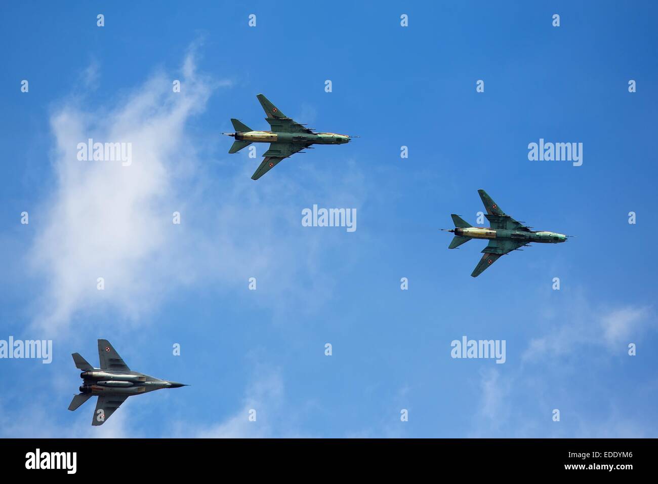 Aerei militari in volo Foto Stock