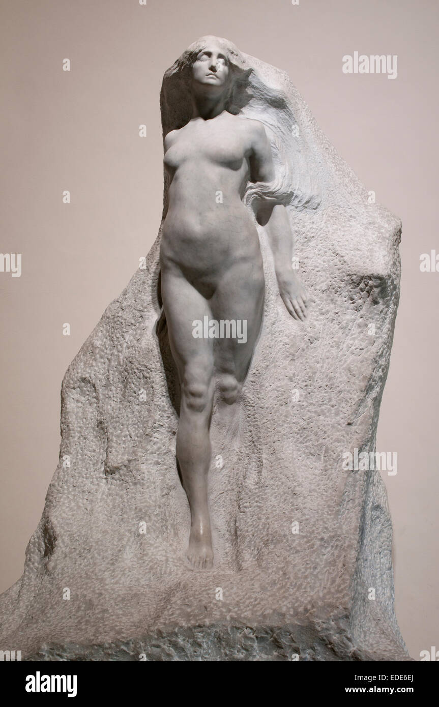 Un Segantini ( La Bellezza liberata dalla materia o l'ape ) (la bellezza liberata dalla materia o la Bee) Leonardo Bistolfi 1859 - 1933 Italia Italiano Foto Stock