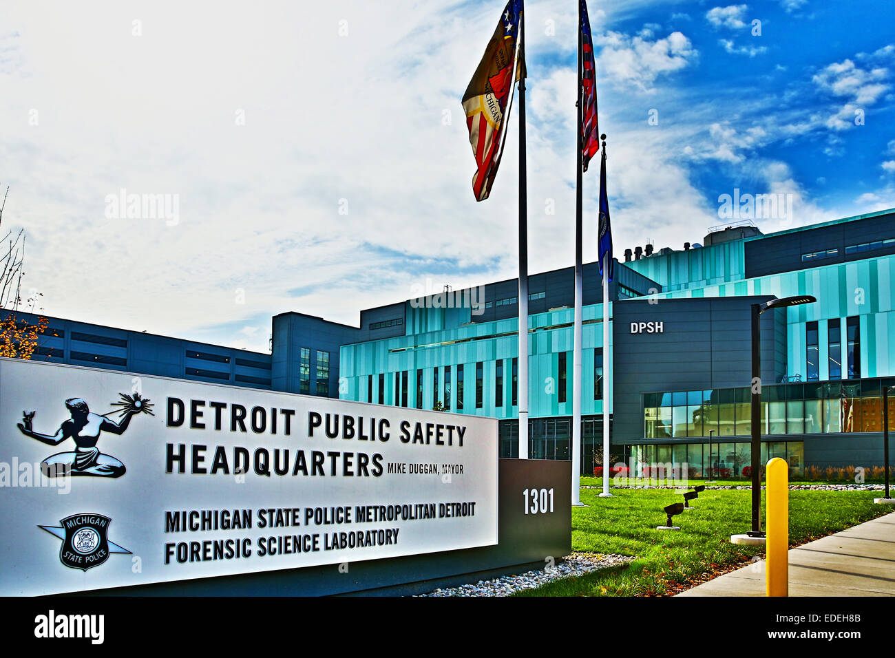 Detroit Pubblica Sicurezza sede, Michigan, Stati Uniti d'America. 24 ottobre, 2014. Foto Stock