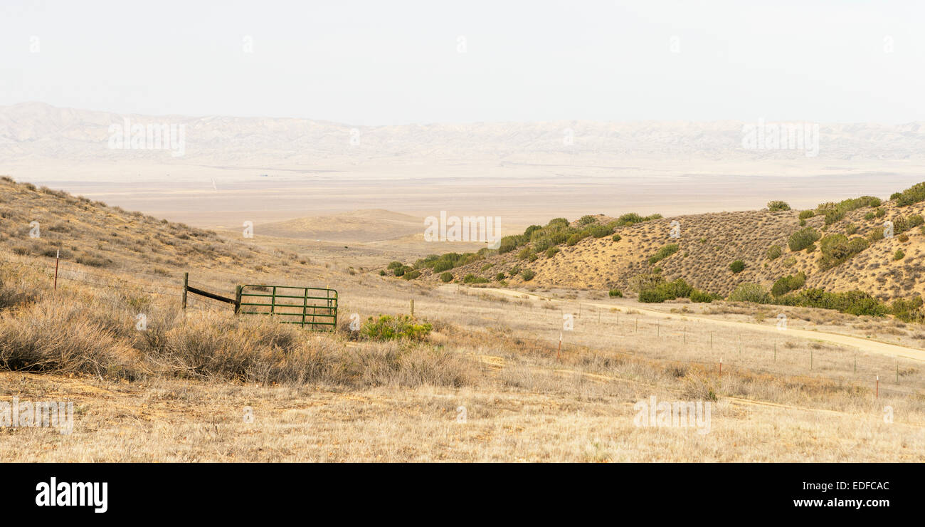 Vista in elevazione del Carrizo Plain. Foto Stock