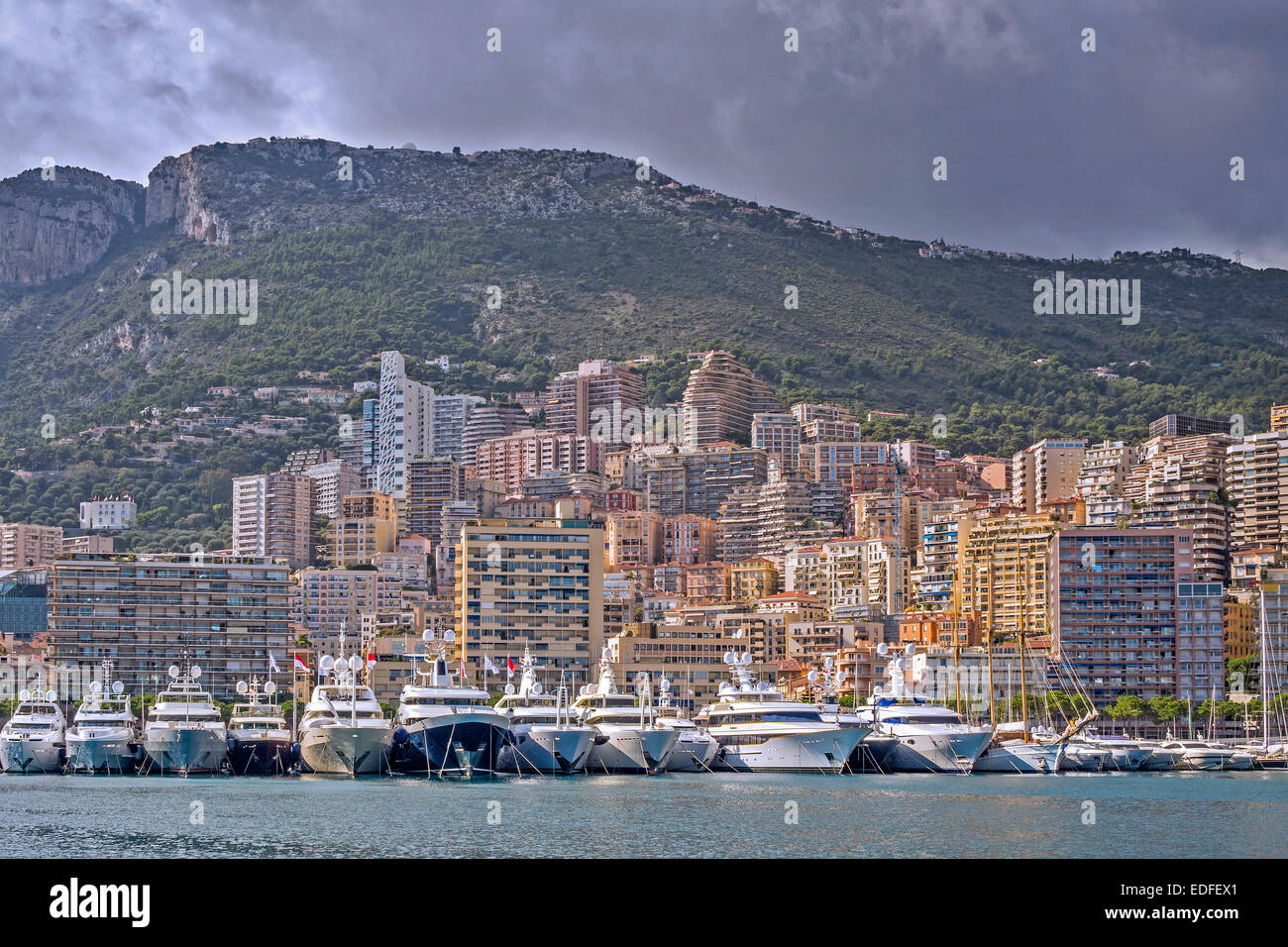 Il porto e la città di Monte Carlo Monaco Foto Stock