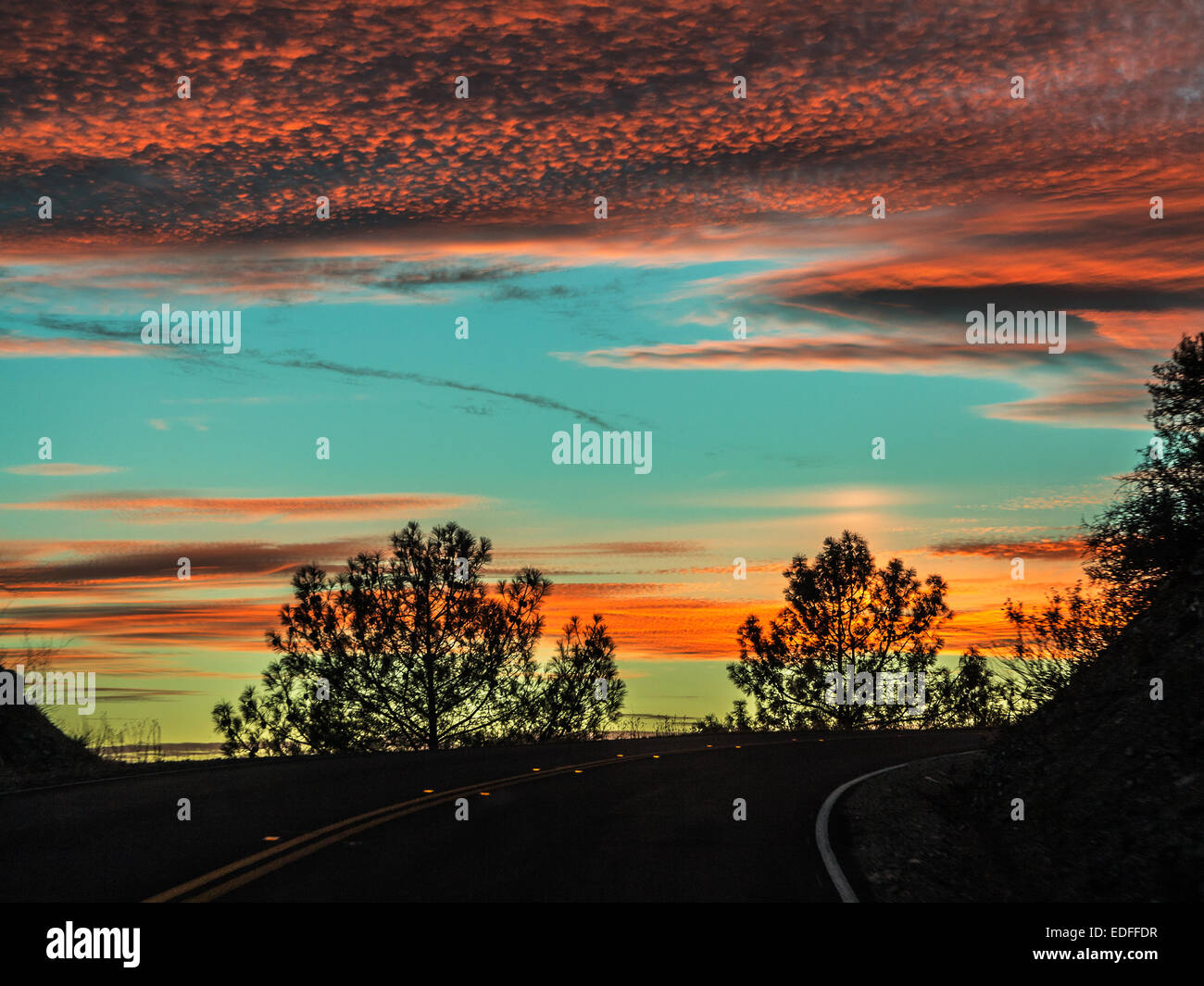 Tramonto scenico. Foto Stock