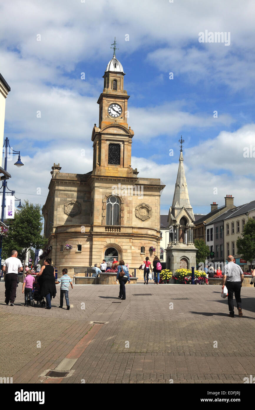 Il Municipio in diamante, Coleraine Town Center, Irlanda del Nord Foto Stock