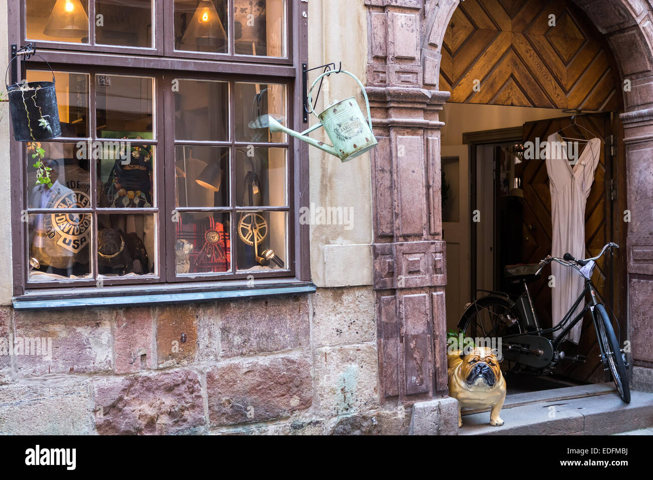 Negozio, Gamla Stan (città vecchia), Stoccolma, Svezia Foto Stock