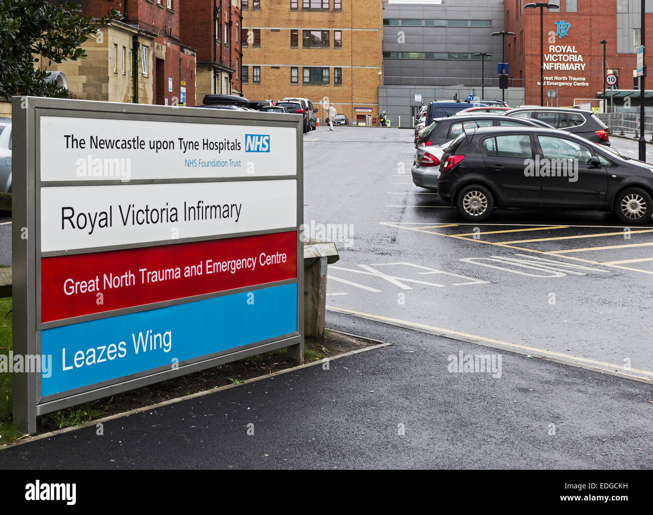 Ingresso al parafango Leazes presso il Royal Victoria Infirmary a Newcastle upon Tyne Foto Stock