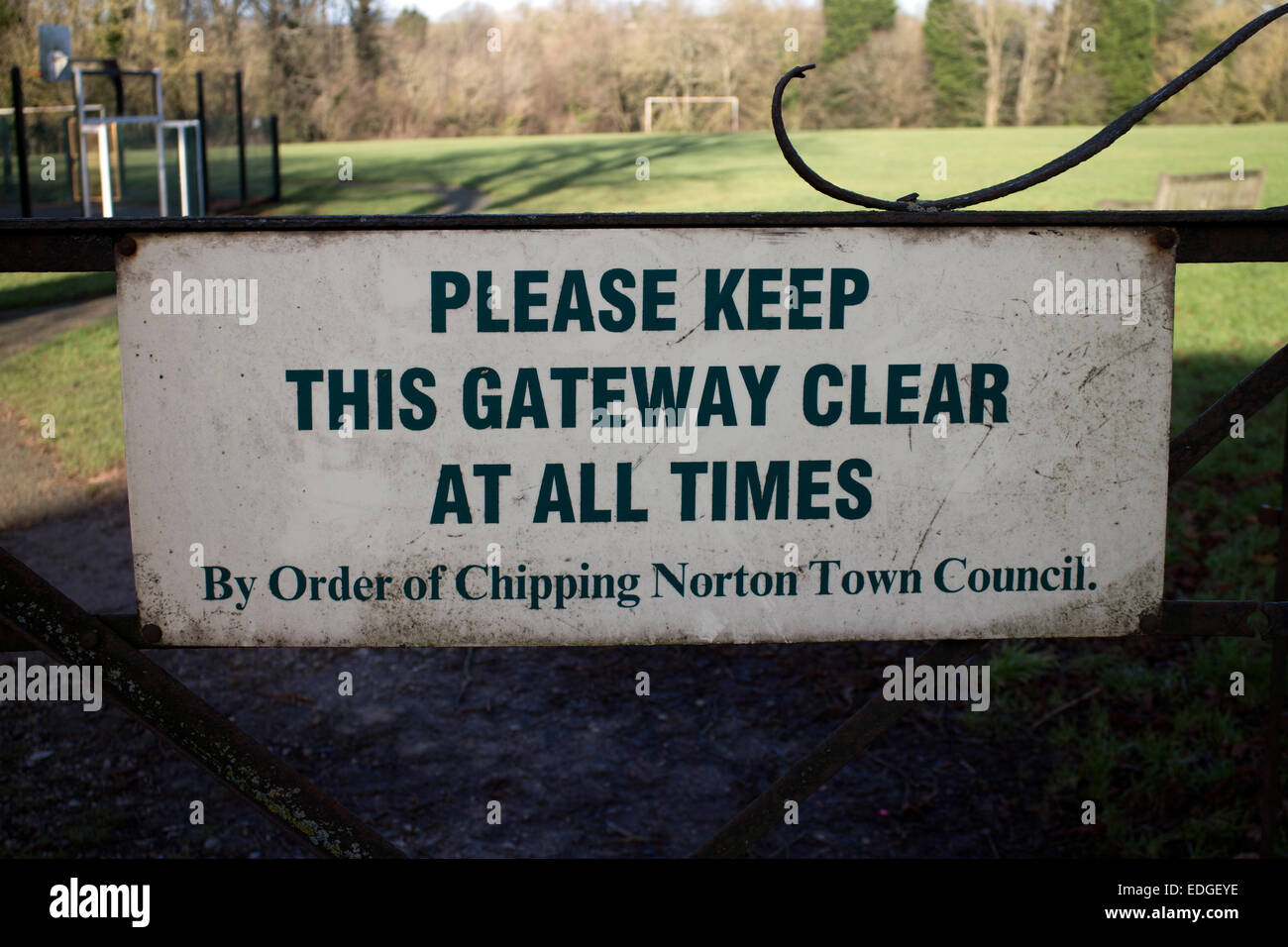 Chipping Norton consiglio comunale segno, Oxfordshire, Regno Unito Foto Stock