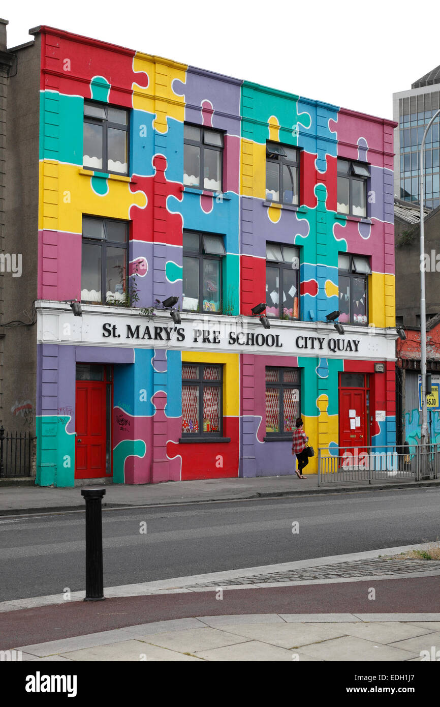 Santa Maria di Pre School City Quay a Dublino, Irlanda Foto Stock