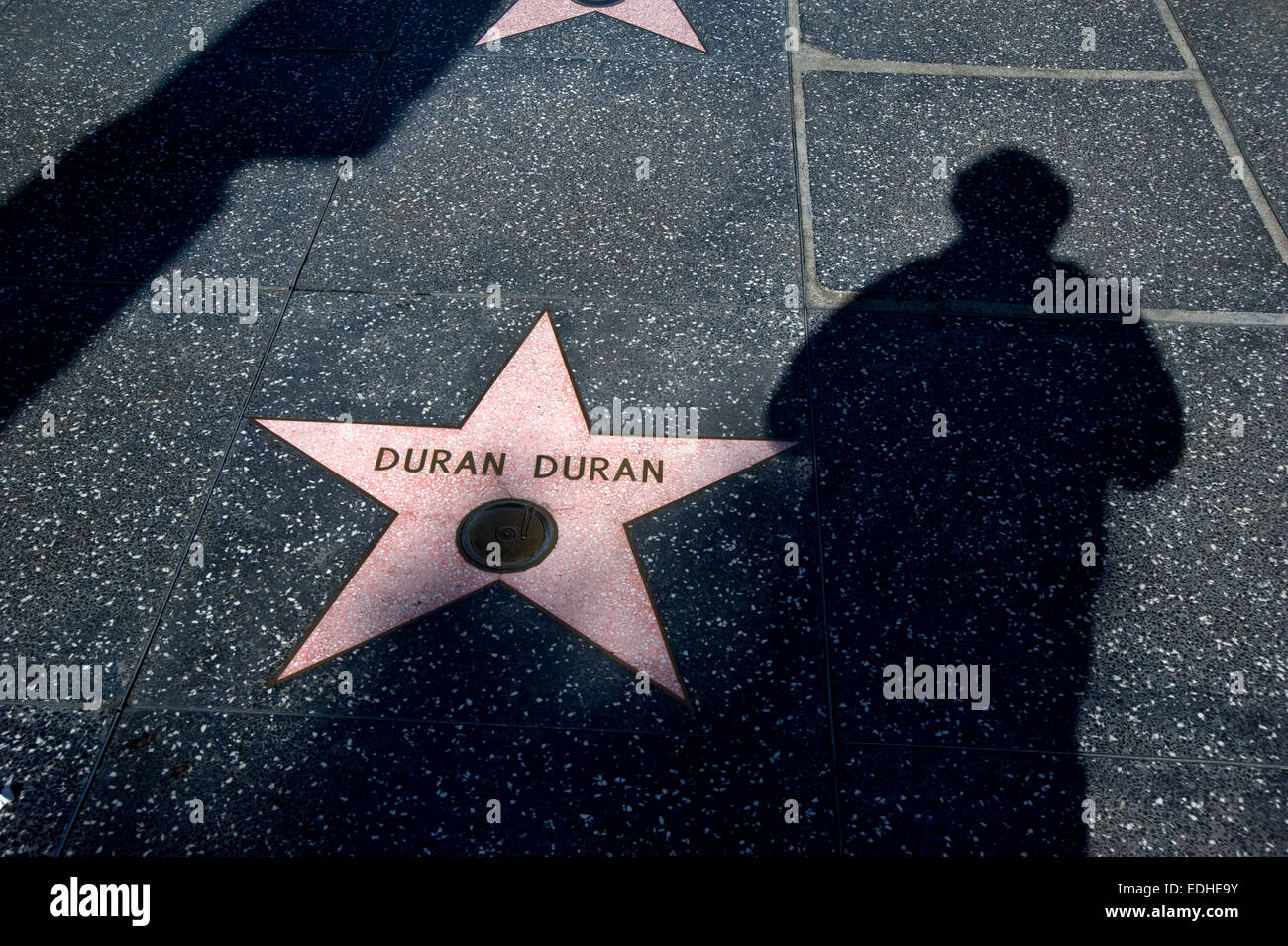 Duran Duran star in marciapiede su Vine Street vicino a Hollywood Blvd. Foto Stock