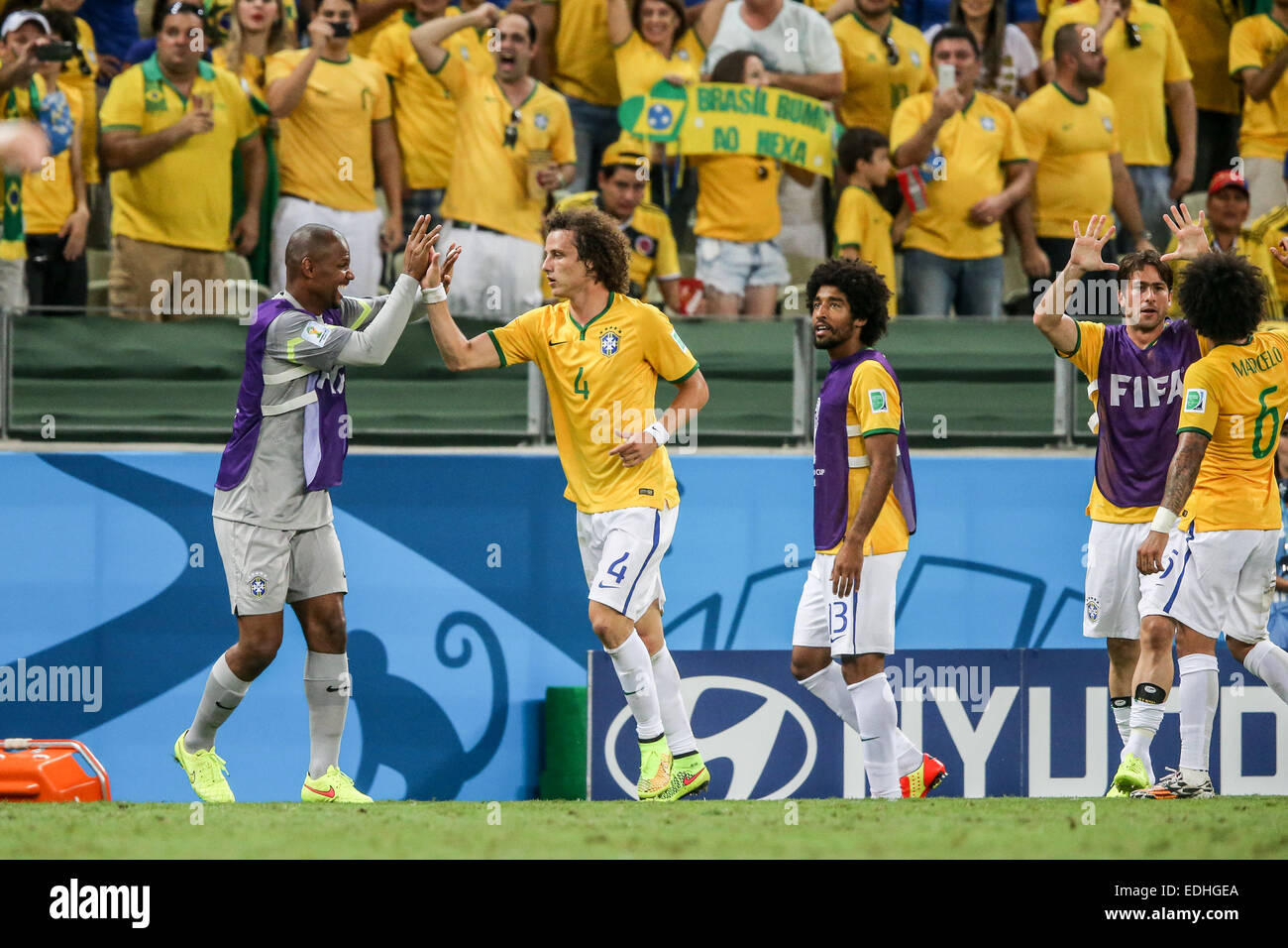 2014 FIFA World Cup - Quarti di finale, il Brasile (2), v (1), Colombia, tenutasi a Arena Castelão dove: Fortaleza Brasile quando: 04 Lug 2014 Foto Stock
