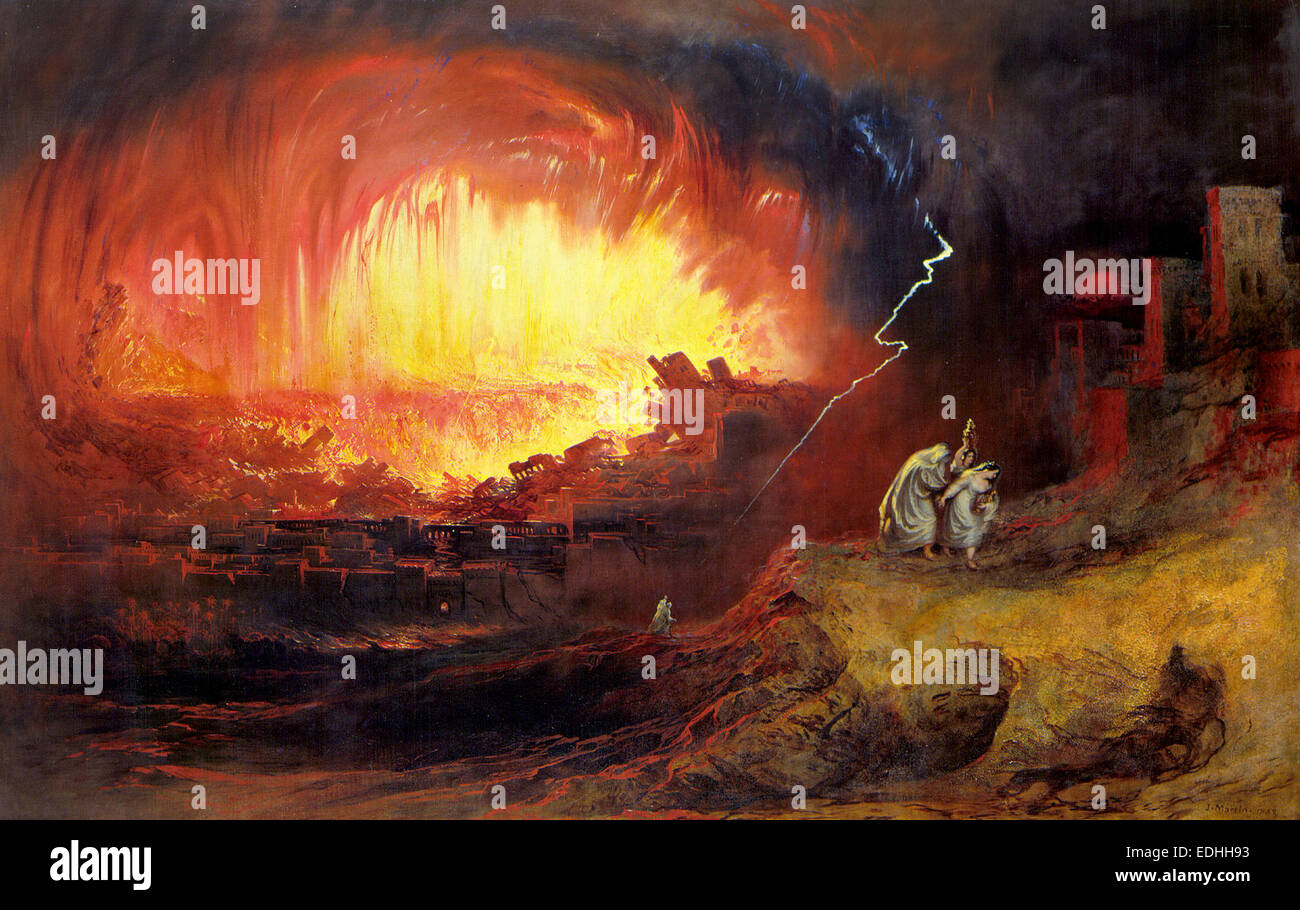 Si Salvò Dalla Distruzione Di Sodoma The destruction of sodom and gomorrah immagini e fotografie stock ad