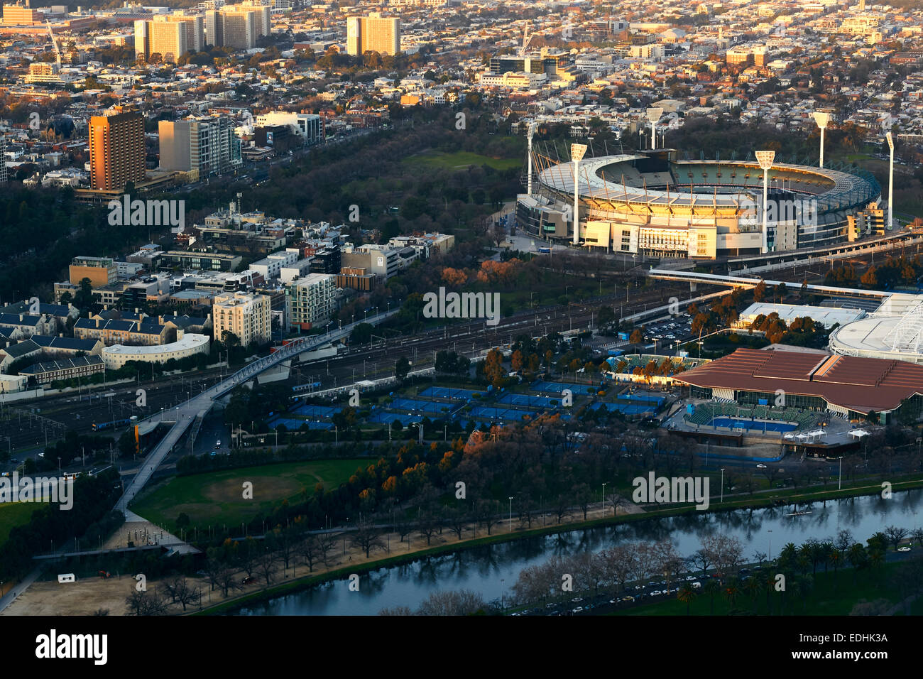 Paesaggio urbano di Melbourne Foto Stock