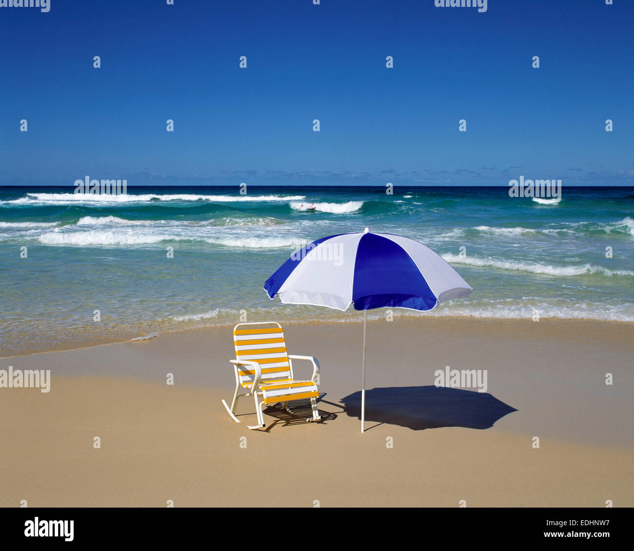 Touristik Symbolbild fuer Meer, Traumstrand und Traumurlaub, Playa Grande, Rio San Juan, Maria Trinidad Sanchez, Dominikanische Republik, Karibik, a Foto Stock