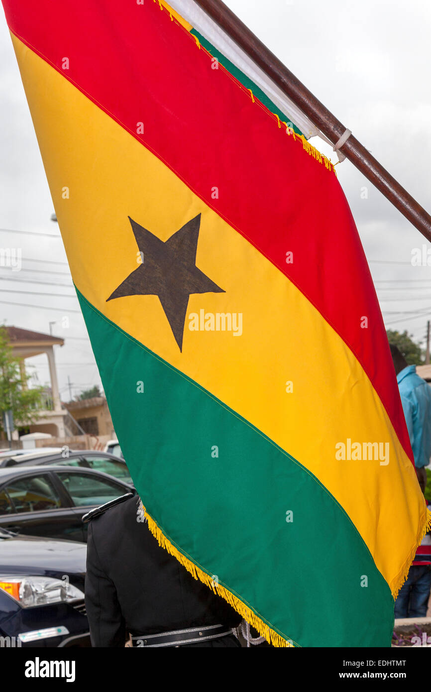 Bandiera del Ghana Foto Stock