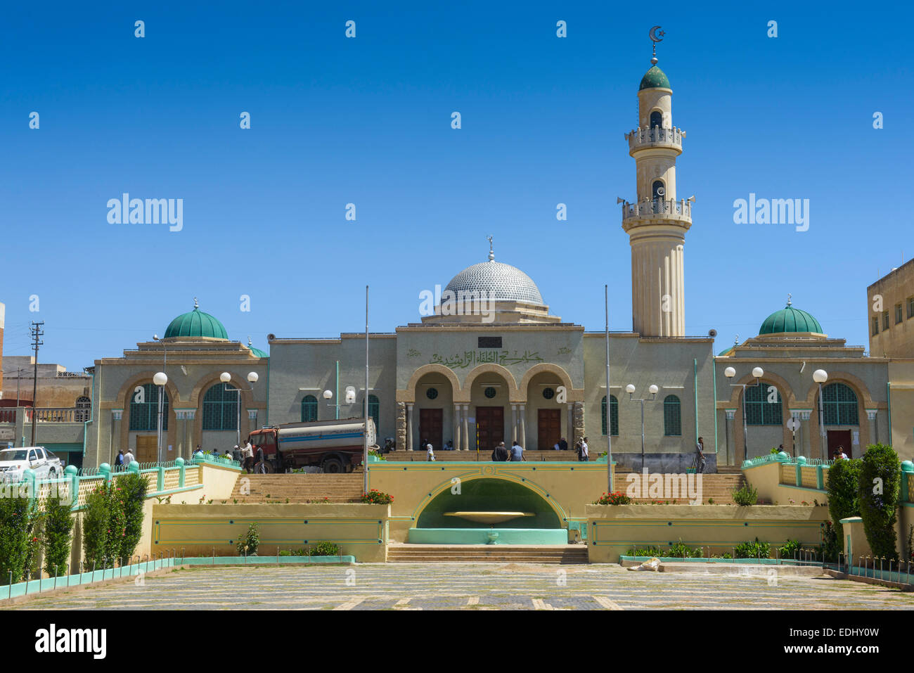 Al Quarafi Al Rashidin moschea, Asmara Eritrea Foto Stock