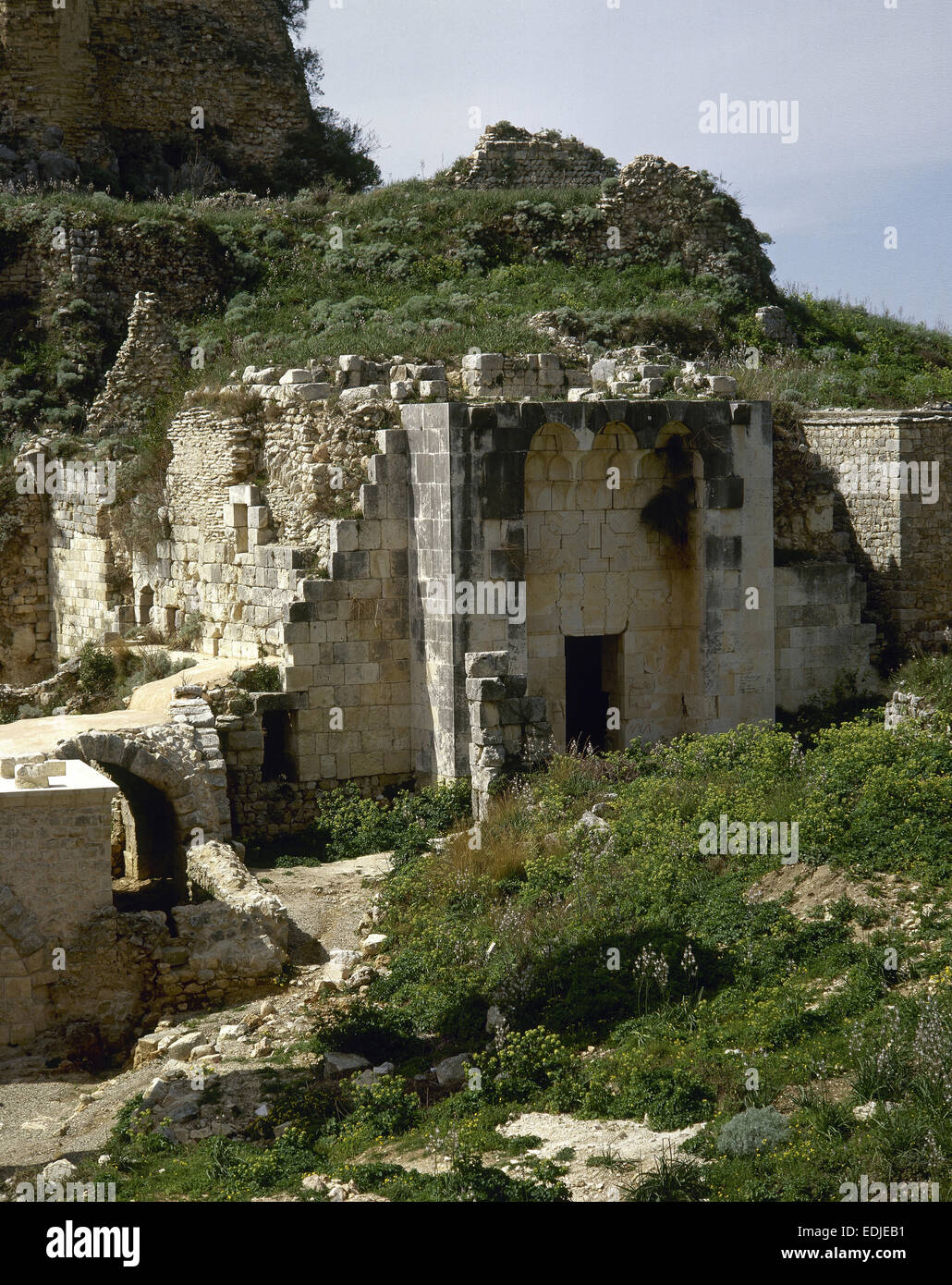 La Siria. Cittadella di Salah Ed-Din o castello di Saladino. Vicino Al-Haffah. Vicino Oriente. Foto Stock