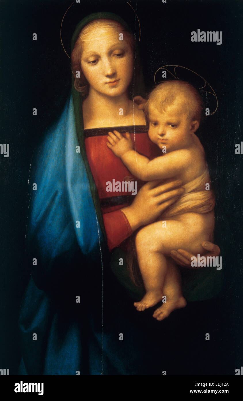 Raphael (1483-1520). Pittore italiano del Rinascimento. Madonna del Granduca. 1504-1505. Palazzo Pitti. Firenze. L'Italia. Foto Stock