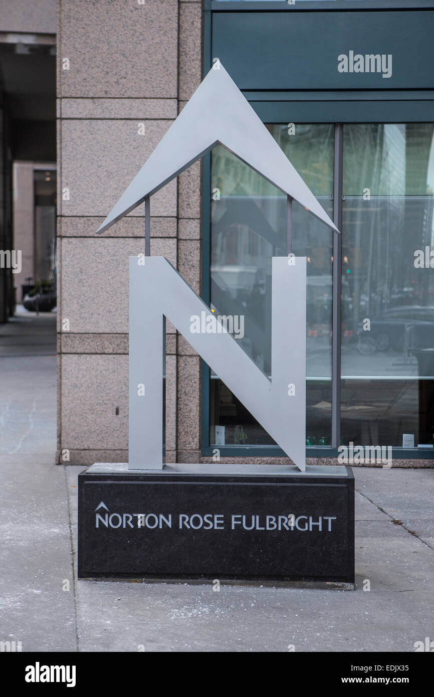 Norton Rose logo Fulbright è raffigurato da una costruzione di ufficio di Ottawa Foto Stock