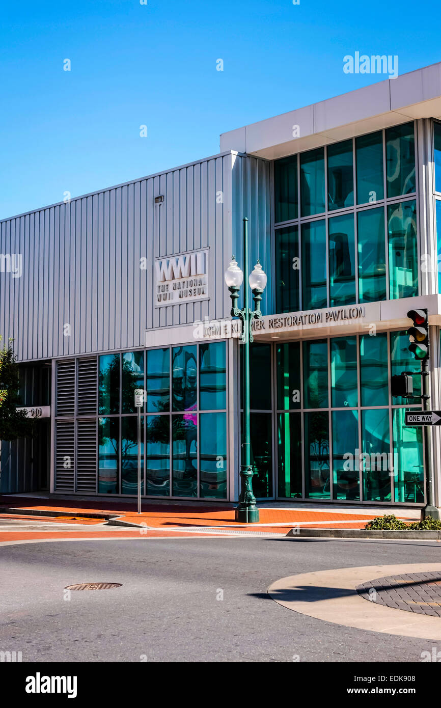 La Nazionale Il Museo della seconda guerra mondiale in magazzino/Arts District di New Orleans LA Foto Stock