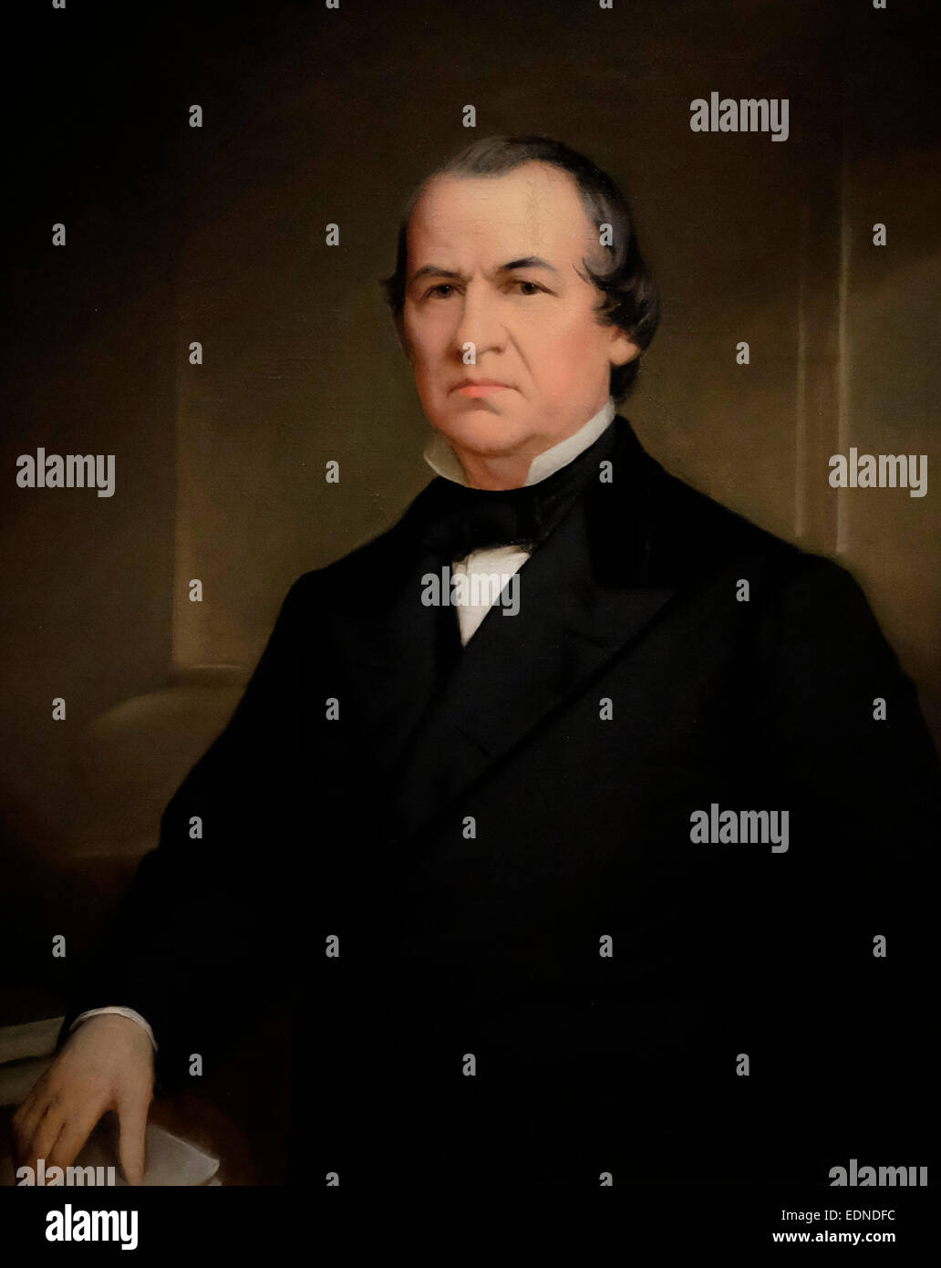 Presidente Andrew Johnson, diciassettesimo Presidente USA, Washington B. Cooper, circa 1867 Foto Stock