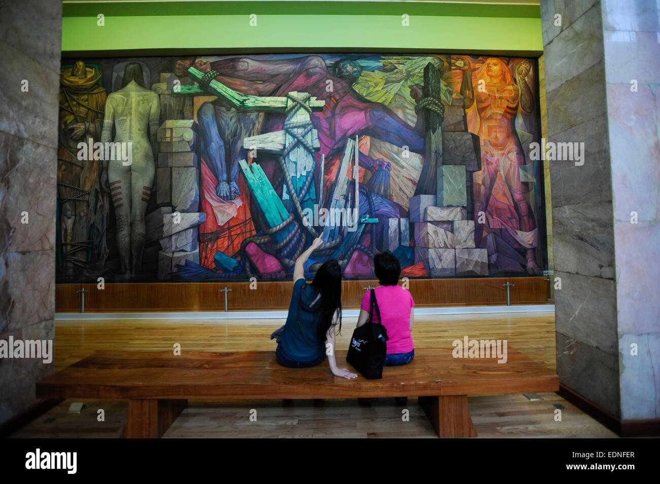 Jorge Gonzalez Camarena pittura in Museo Bellas Artes, Città del Messico, Messico Foto Stock