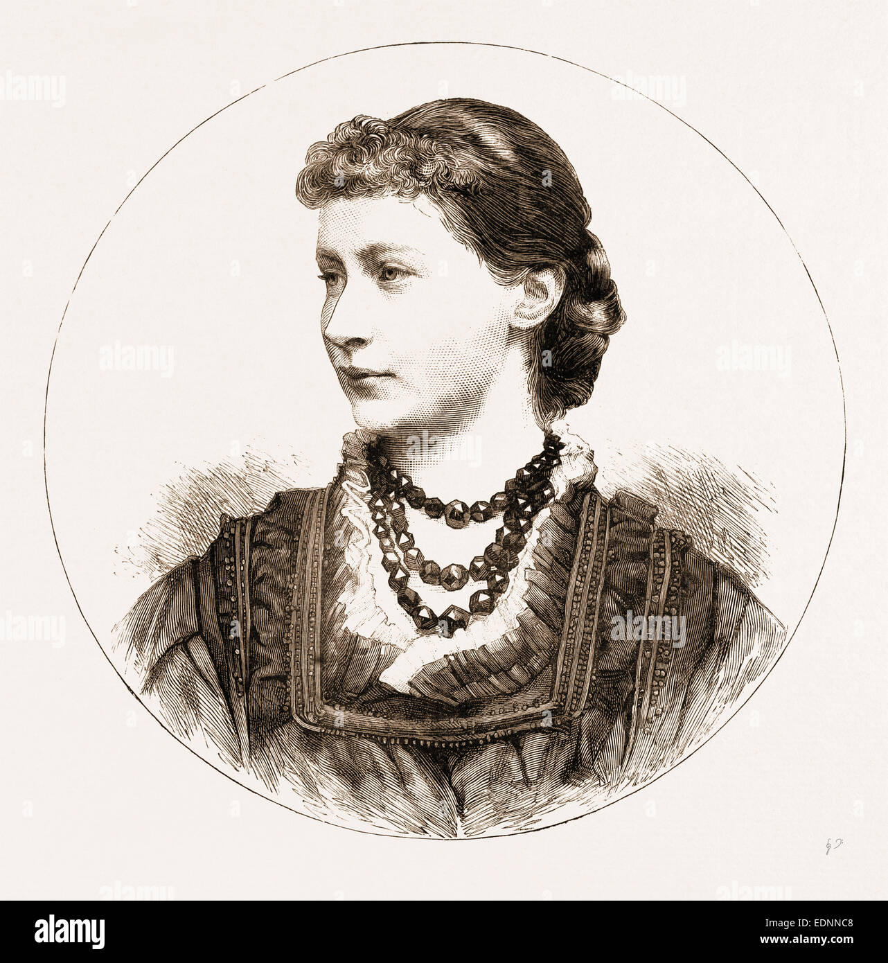 La principessa Federico Guglielmo di Prussia, la PRINCIPESSA AUGUSTA VITTORIA DI SCHLESWIG-HOLSTEIN-SONDERBORG-AUGUSTENBURG, 1881 Foto Stock